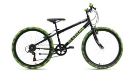 Velo enfant 24   crusher noir vert tc 31 cm ks cycling