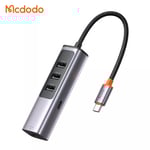 McDodo HU-112 USB-C hubb, 4xUSB3.0+USB-C, PD, 100W