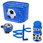 VENTURA Unisexe - Bébés Soccer Accessoires Vélo Enfant Panier Cloche Gourde Bleu
