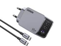 UGREEN Nexode Pro 65W 3-Ports GaN-laddare inklusive 100W USB-C kabel
