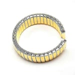 12 14 16 18 20mm infällbart klockarmband i rostfritt stål infällbart klockarmband metall elastiskt band-Xin Gold 12mm