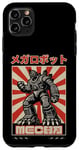 Coque pour iPhone 11 Pro Max Japonais Mecha Anime Robot Rétro Coucher de Soleil