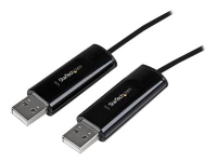 StarTech.com 2 Port USB Keyboard Mouse Switch Cable w/ File Transfer for PC and Mac® - USB File Transfer Cable - Dual Port USB KM Switch (SVKMS2) - Adapter för direktanslutning - USB 2.0 - USB 2.0 - svart