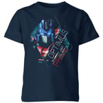 Transformers Optimus Prime Glitch Kids' T-Shirt - Navy - 3-4 Years