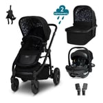 Cosatto Wow 3 car seat bundle in Silhouette with 2 raincovers