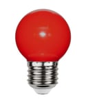 Decoration Krone E27 G45 1W LED, Rød polykarbonat