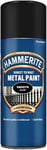 Hammerite Direct to Rust Metal Paint Aerosol Smooth Black Finish 400ML