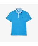 Lacoste Mens Petit Pique Smart Paris Polo Shirt in Blue - Size Large