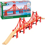 BRIO World Double Suspension Train Bridge for Kids Age 3 Years Up - Compatible w