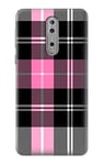 Pink Plaid Pattern Case Cover For Nokia 8