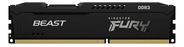 Kingston 16GB 1600MHz DDR3 RAM-minnen CL10 DIMM (Set med 2st) FURY Beast Black