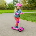 Xootz Kids Mini Tri Scooter 3 Wheels Rear Brake Soft Grip Handles Pink Age 3+