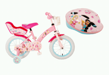 Volare - Børnecykel 14" - Disney Prinsesser + Cykelhjelm 52-56 cm