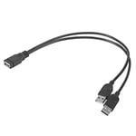 30cm USB 1 Female To 2 Dual USB Male Data Hub Power Adapter Y Splitter USB Charging Power Cable Cord Extension Cable