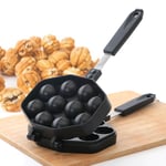 Kitchen Taiyaki Walnut Cake Pan Snack Maker Home Cooking Baker Die Cast Round