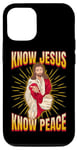 iPhone 12/12 Pro Know Jesus, know peace. Christian faith Case
