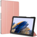 Étui de protection fin pour tablette Samsung Galaxy Tab A8 10,5" avec fonction support souple multi-angle, fonction réveil automatique pratique Rose