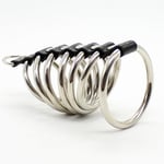Cock Ring Chastity Cage Gates of Hell 7 Metal Penis Rings - Black
