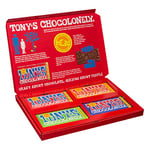 Tony's Chocolonely - Mixed Chocolate Gift Box - Milk & Dark Chocolate Bars - 4 Flavours - Gifting Package - Thank You Gift - Birthday Present - Belgian Fairtrade Chocolate