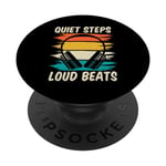 Silent Disco Quiet Steps Loud Beats Casque vintage PopSockets PopGrip Interchangeable