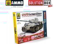 Vallejo Ammo: Solution Box Mini 17 - Wwii German Winter Vehicles - Colors And Weathering System