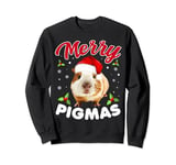 Merry Pigmas Pajama Funny Guinea Pig Christmas Santa Sweatshirt