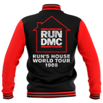 Run's House World Tour 1988 Unisex Varsity Jacket - Black / Red - S