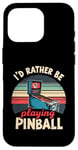 Jeu d'arcade vintage Pinball Machines Lover Coque pour iPhone 16 Pro