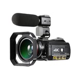 Caméscope Numérique 4K Ultra HD 13MP Avec Vision Nocturne, WiFi, Microphone Noir YONIS