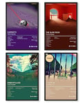 Enimoud Tame Impala Poster Rock Band Music Album Cover Posters for Room Aesthetic Print Set of 4 Wall Art for Girl and Boy Teens Dorm Decor 8x12 inch Unframed
