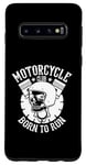 Coque pour Galaxy S10 Moto Club Born To Run Vintage Biker Rider