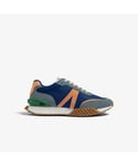 Lacoste Mens L-Spin Deluxe Shoes in Blue-Orange Textile - Size UK 10