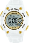 Lorus Digital White Sports Watch With LED Light R2337PX-9 RRP £34.99
