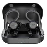 20 timmars speltid Simningsvattentäta Bluetooth-hörlurar Dubbla bärbara trådlösa sport-hörlurar Tws Ipx7-hörlurar Stereo svart Y