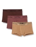 Calvin Klein Men's Low Rise Trunk 3Pk 000NB3705A, Multicolour (Marron, Tigers Eye, Umber), S (Pack of 3)
