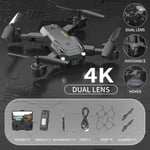 Q6 Noir Double - Mini Drone 5g Professionnel 8k, Avec Caméra Hd 4k, Photographie Aérienne, Hélicoptère Rc Qua