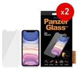 iPhone 11 / XR PanzerGlass Standard Fit Skärmskydd 2 Styck - Transparent