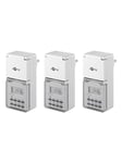 Pro 3 pcs IP44 digital timer white - controls electr