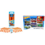Fisher-Price BHT77 Mattel Hot Wheels Track Builder Pack with Vehicle & Hot Wheels 54886 10 Car Pack Assortment (Pack May Vary)