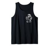 Cool Eagle in Flight and Proud Pose Portrait on Chest Tank Top
