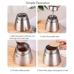 304 Stainless Steel Moka Pot Induction Cooker Coffee Maker 4‑6 Cups Stovetop