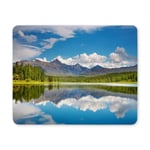 Fantastic Sunny Day Mountain Lake Reflecting Gaming Mouse Pad Durable Office Accessory Rubber Mousepad Mat