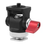 Mini Monitorfäste Tripod Kalla Skor Adapter Aluminiumlegering 1/4 Tums Skruv för Blixt Mikrofon LED