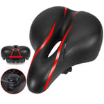 Bike Seat Shock Absorber Ball Design Suitable for Road Bike and Mountain Bike Seats, with Reflective Stickers Red+Black