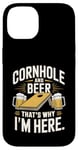 Jeu et soirée de beuverie dans le jardin Cornhole and Beer Coque pour iPhone 14