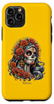 Coque pour iPhone 11 Pro Candy Skull Make-up Girl Día de los muertos Candy Skull