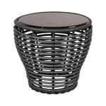 Basket sidobord grafitgrå/lavasten Ø50 cm