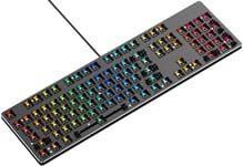 Glorious Gaming GMMK Full Size 100%, Barebones (Frame Only) - Mechanical Gaming Keyboard, Per Key RGB, Hotswap & Customisable, American/ANSI Layout - Black
