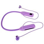 (Purple) Neckband Headset IPX5 Waterproof Magnetic Earbuds No Delay