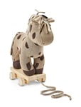 Pull Along Horse, Nature/ Brown Toys Baby Toys Pull Along Toys Beige Smallstuff